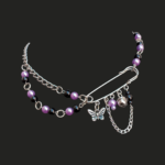 Collar perlas lila