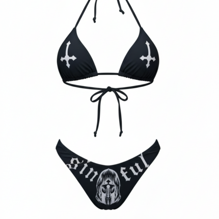 Bikini negro Cruces Blancas