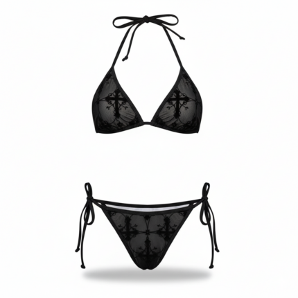 Bikini Cruces Negras Mesh