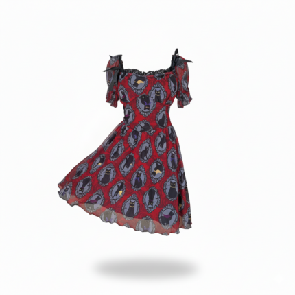 Vestido Rojo Gatos
