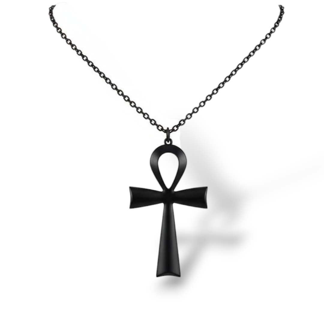 Collar Cruz Egipcia Negro