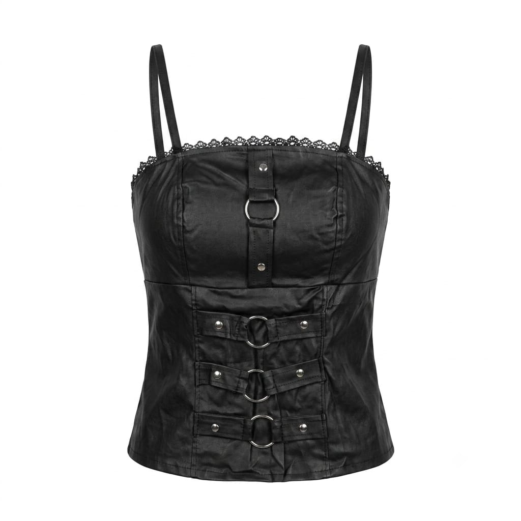 blusa negra rockera