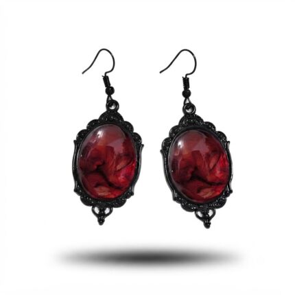 Aretes Camafeo Rojo