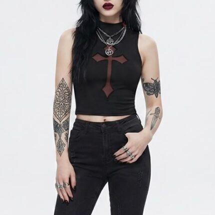 Blusa Cruz Goth