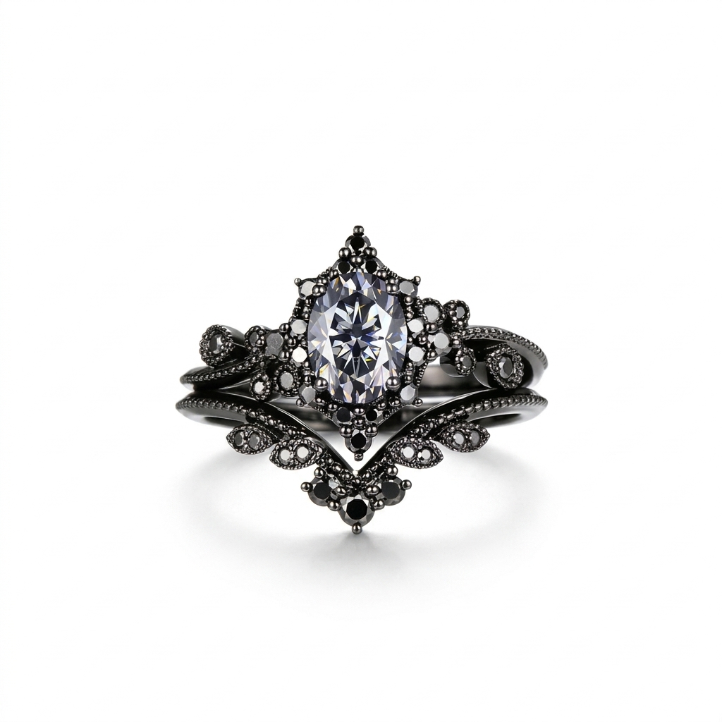 anillo doble negro
