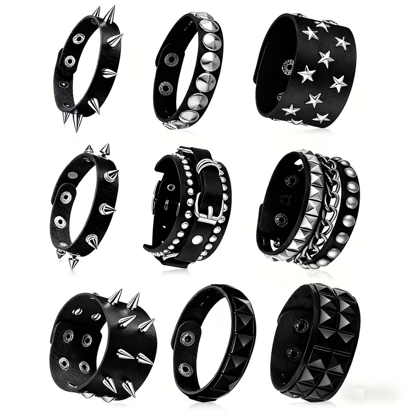 pulseras punk remaches