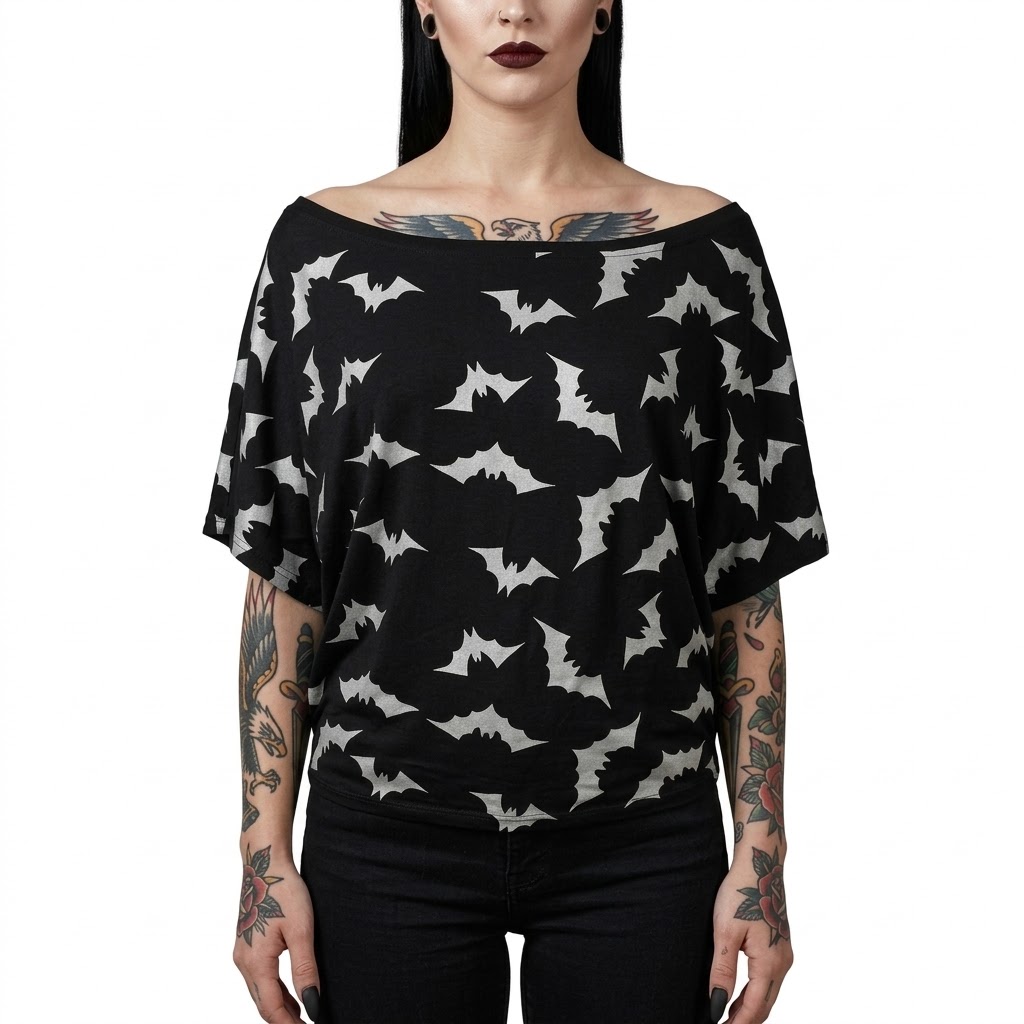 blusa plus murcielagos