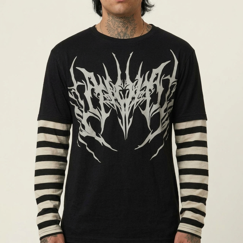 playera manga rayas