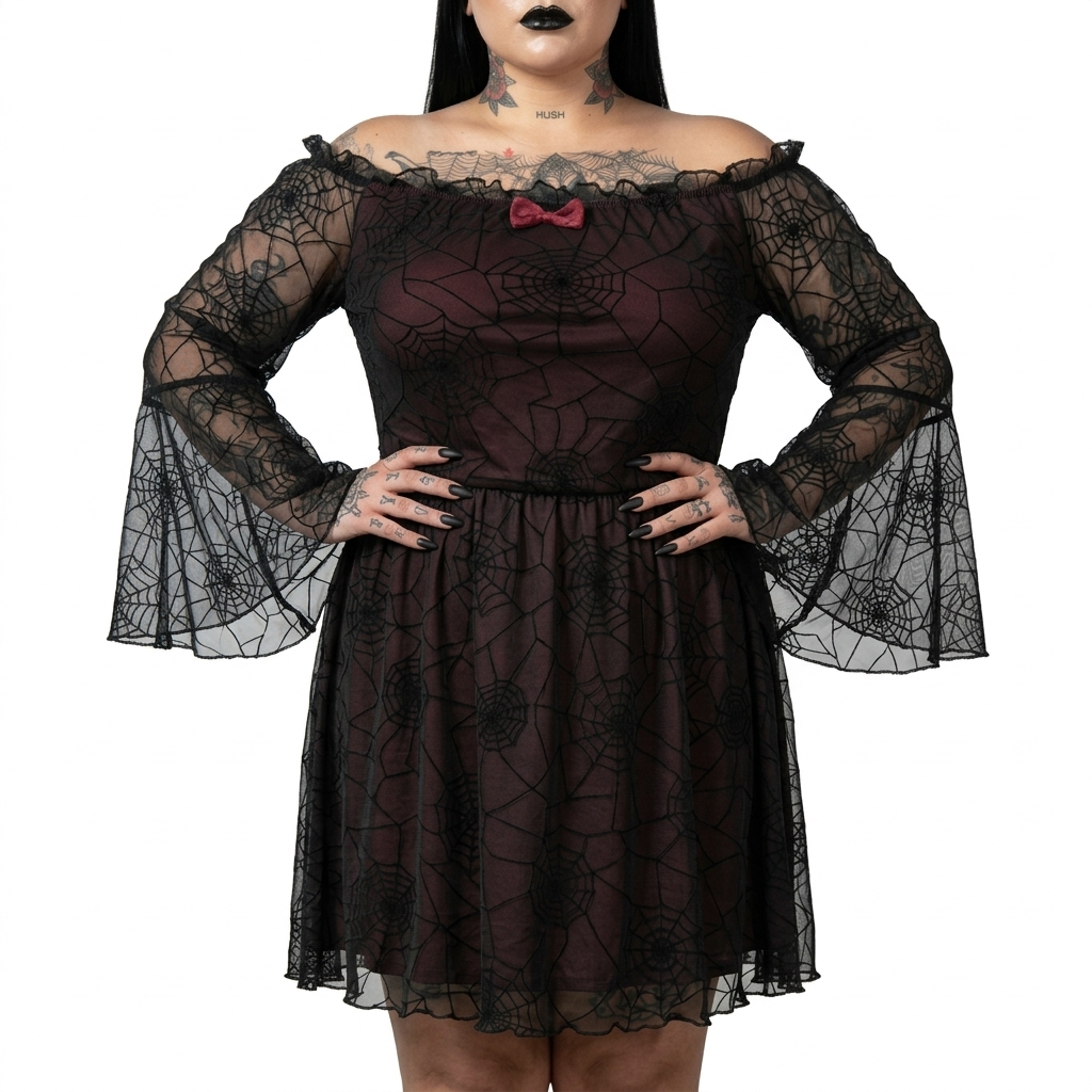 vestido plusize rockero