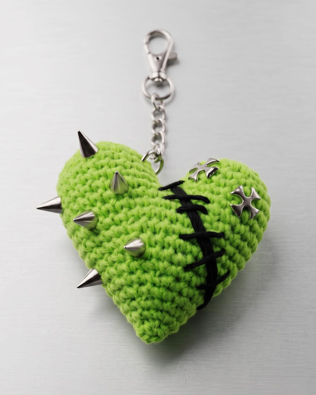 llavero crochet punk